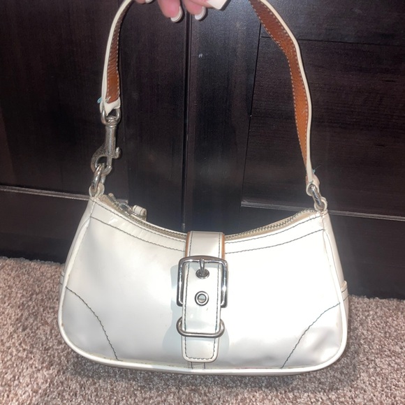 Y2K coach white leather mini Demi shoulder bag - Picture 1 of 5